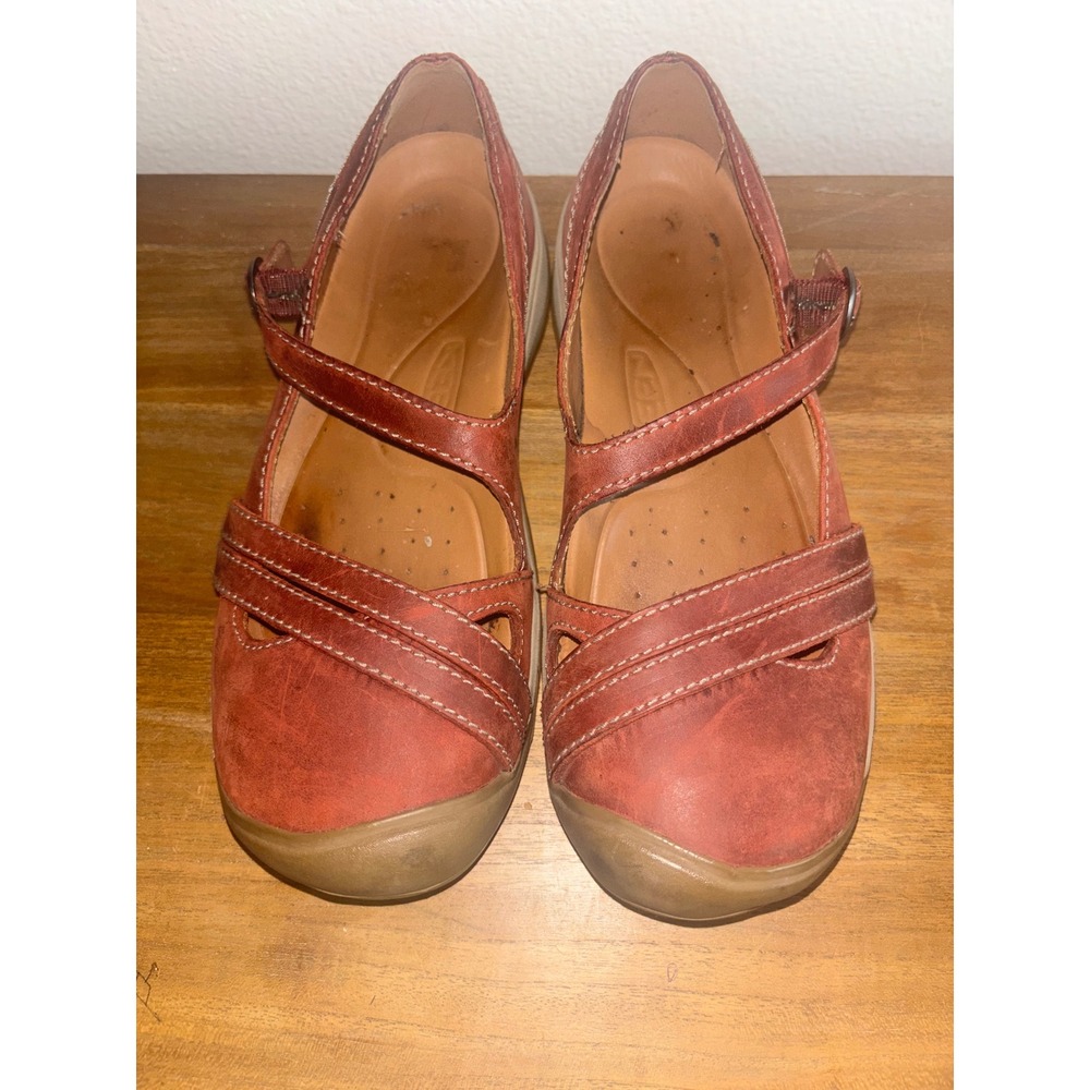Keen Presidio II Shoes Women 9 Leather Mary Jane Comfort Flats - Picture 2 of 8